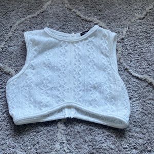 White Shein crop top